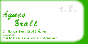 agnes broll business card